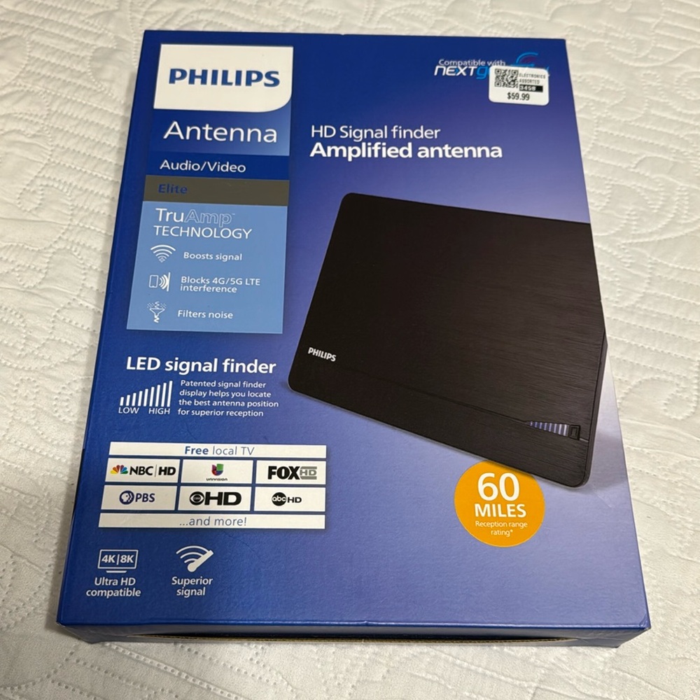 Phillips Antenna audio/video HD signal finder Amplified Antenna